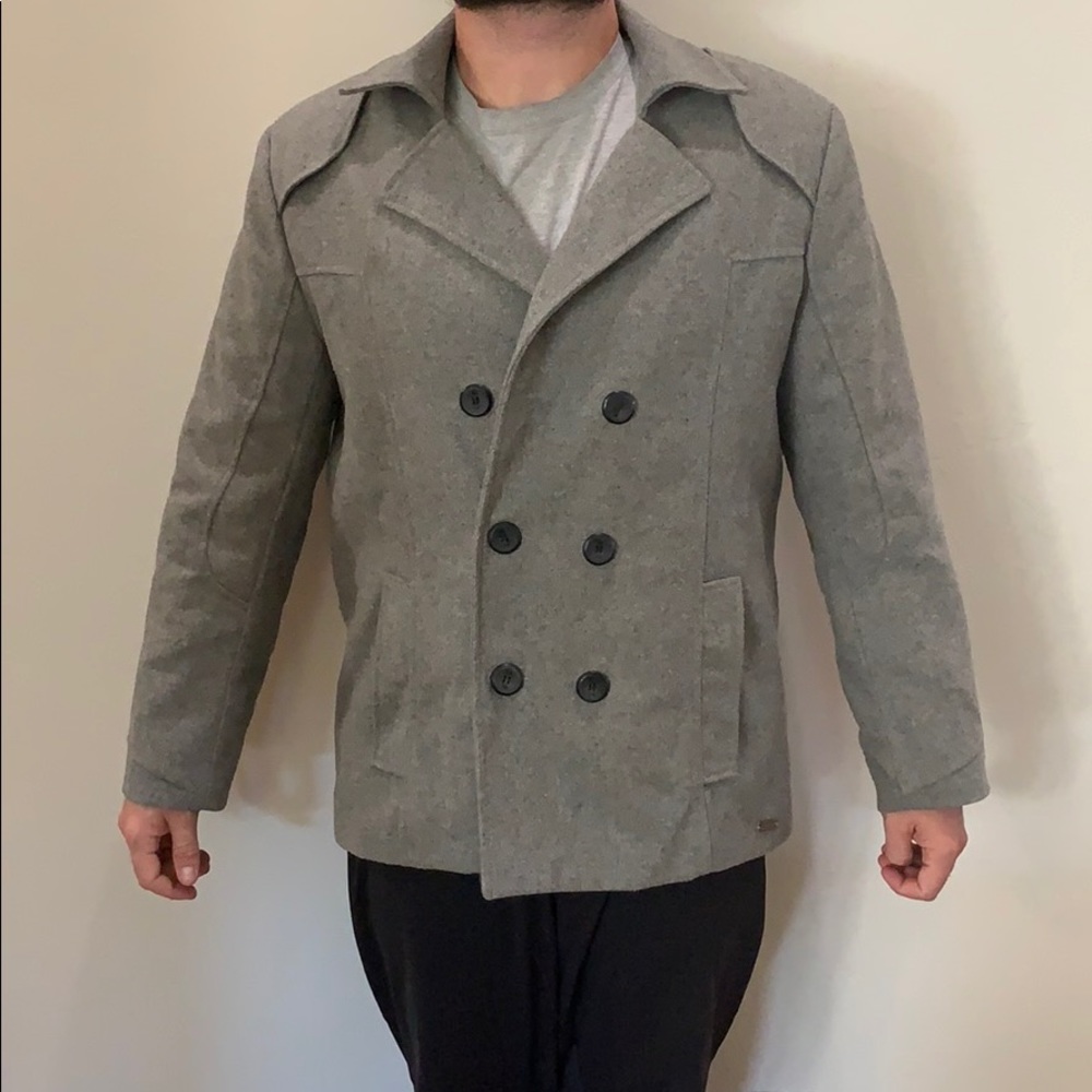 Gray Men’s Pea Coat
